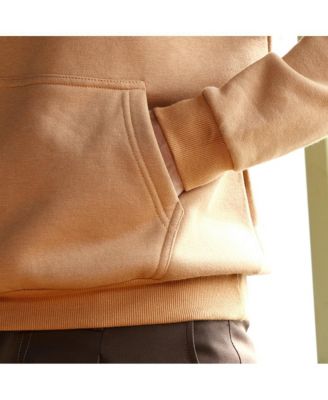 Men's Rust Orange Panel-Stitch Knit Sweatshirt