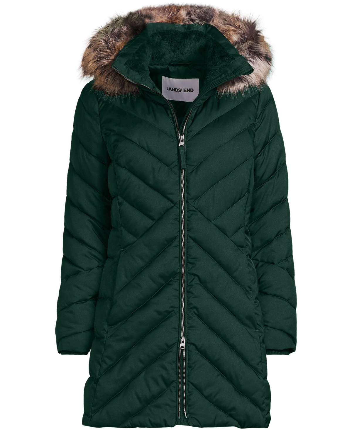 Lands' End Women's Insulated Cozy Fleece Lined Winter Coat