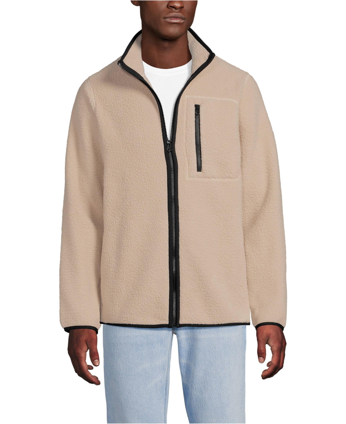 Lands' End Men's Full Zip High Pile Fleece Jacket