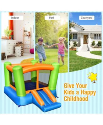 Kids Inflatable Bounce House for Indoor and Outdoor Play without Blower