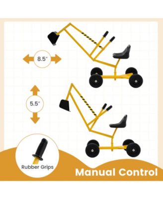 Sandbox Sand Digger Toy with Dual Handles and Flexible Shovel for Kids