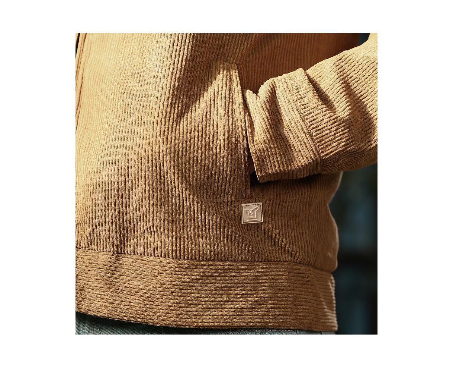 Men's Coffee Brown Corduroy Rider Jacket