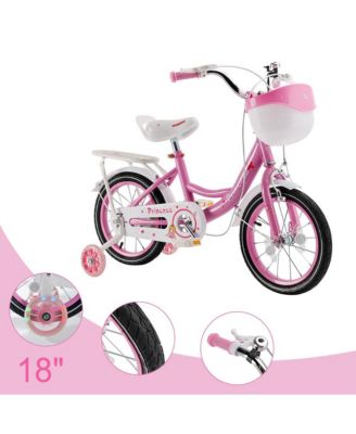 18-Inch Kids Bike for Ages 6-10 with Sparkling Training Wheels & Adjustable Design | Perfect Gift