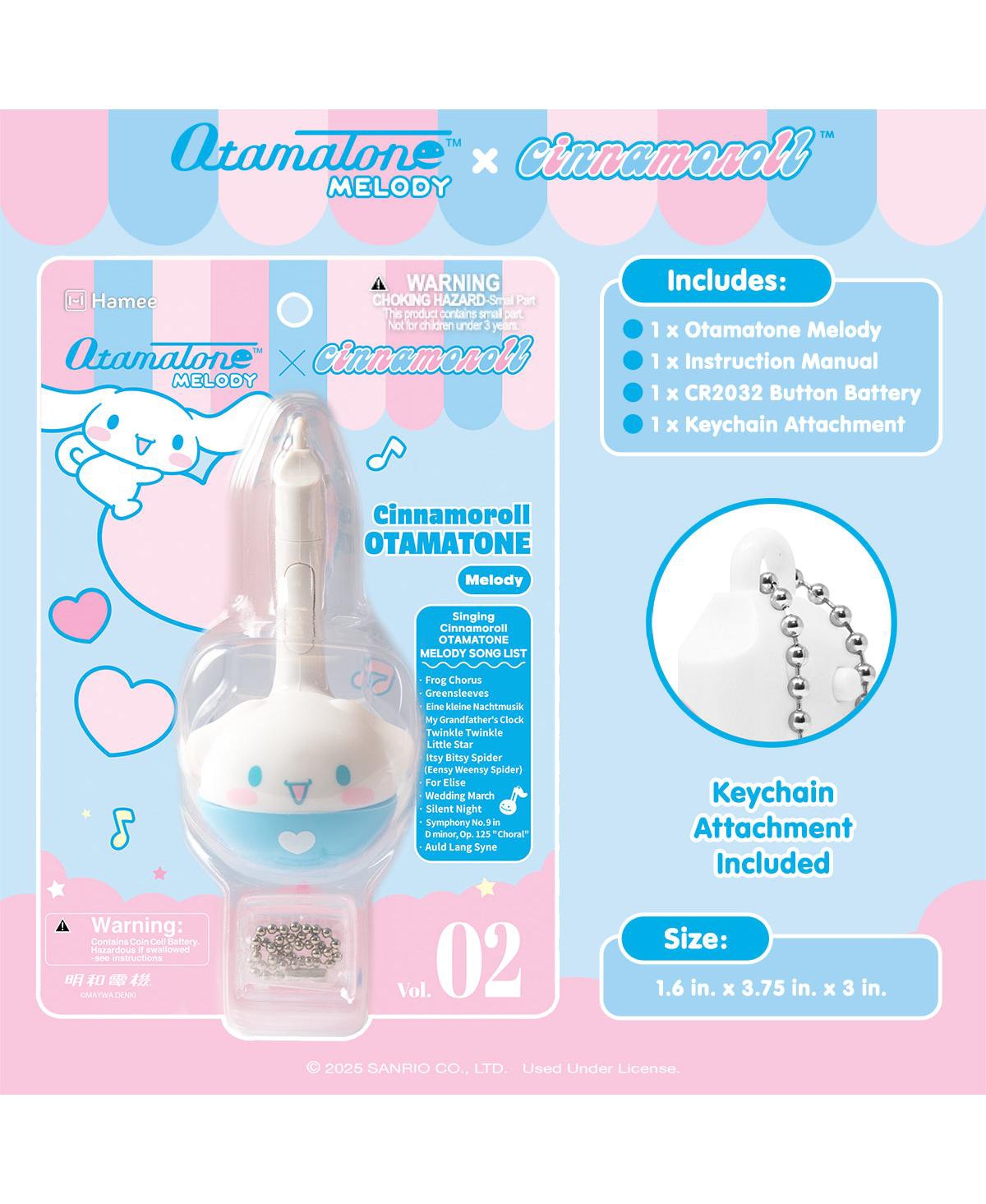 Otamatone Melody Series Sanrio Japanese Electronic Mini Musical Toy Portable 11 Pre-Programmed Songs