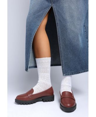 Women's PERIDOT Faux Leather Chunky Loafers