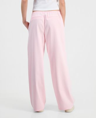 Juniors' Drawstring-Waist Wide-Leg Jeans