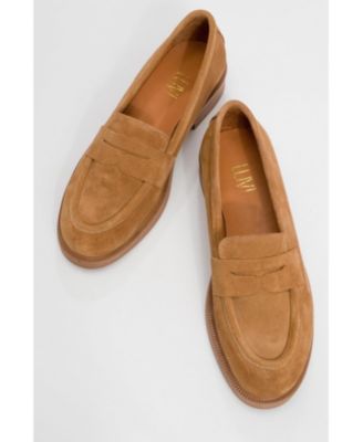 Forever & Always Women's Shoes Bree Platform Penny Leather Loafer