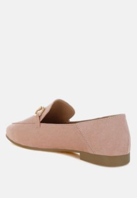 Womens Noltas Horsebit Embellished Flat Loafers