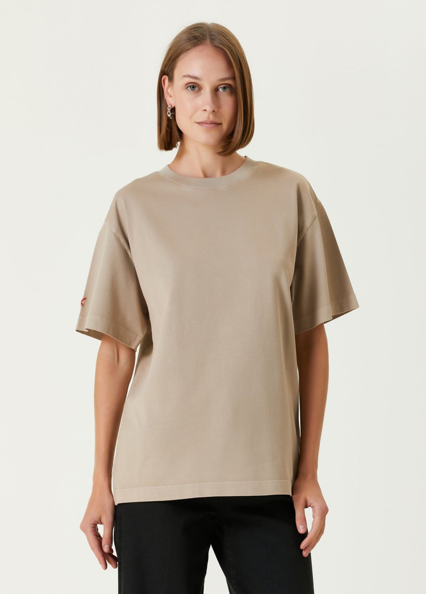Женская футболка PCFG Pure Cotton Your Itch Printed, цвет: Бежевый — фото 4