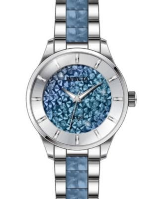 Women's 24665 Angel Quartz 3 Hand Light Blue Dial Watch