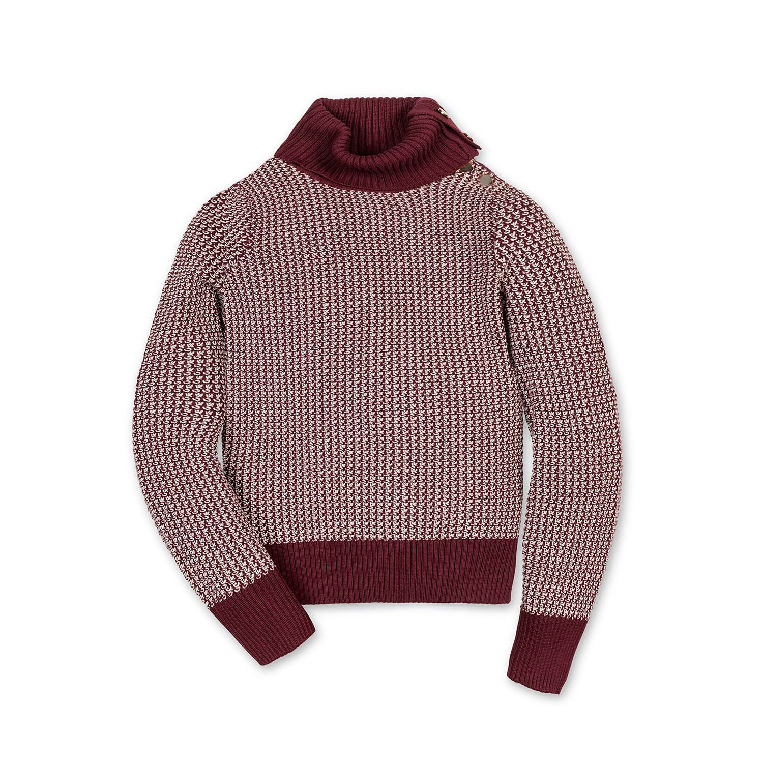 Women's Hope and Henry Organic Tweed Stitch Turtleneck Sweater