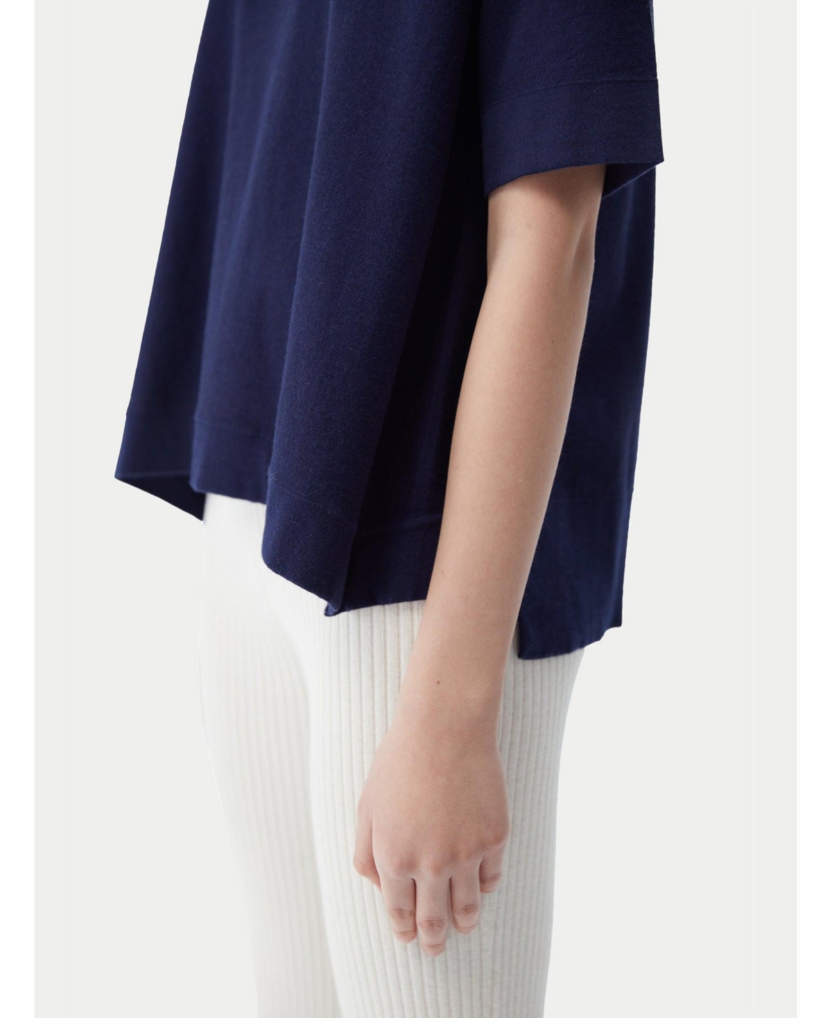 Gobi Cashmere Women's Box-Cut Cotton Silk Cashmere Blend T-Shirt