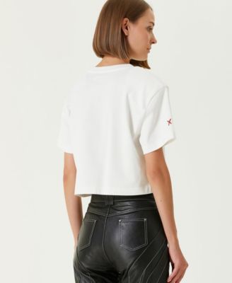 Women's Padded Shoulder Cotton T-Shirt