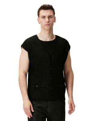 Women's Men's Relaxed-Fit Sleeveless Knit Sweater Vest