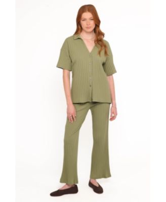 Women's Phillipa Wide Ribbed Shirt Set