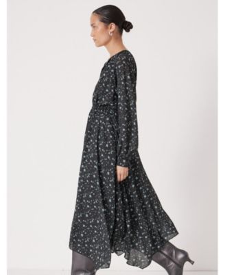 Women's Odelia Printed Long Sleeve Chiffon Dress