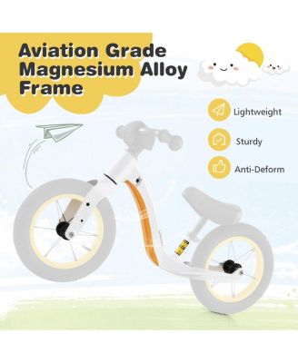 12-Inch Balance Bike with Adjustable Seat and Rotatable Handlebar for Over 36 Months Old