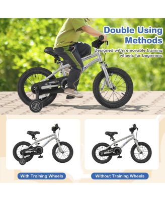 14 Inch Kids Bike Bicycle for Boys Girls 3-5 with High Carbon Steel Frame