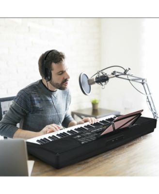61-Key Portable Electronic Keyboard Piano with Stand and Stool