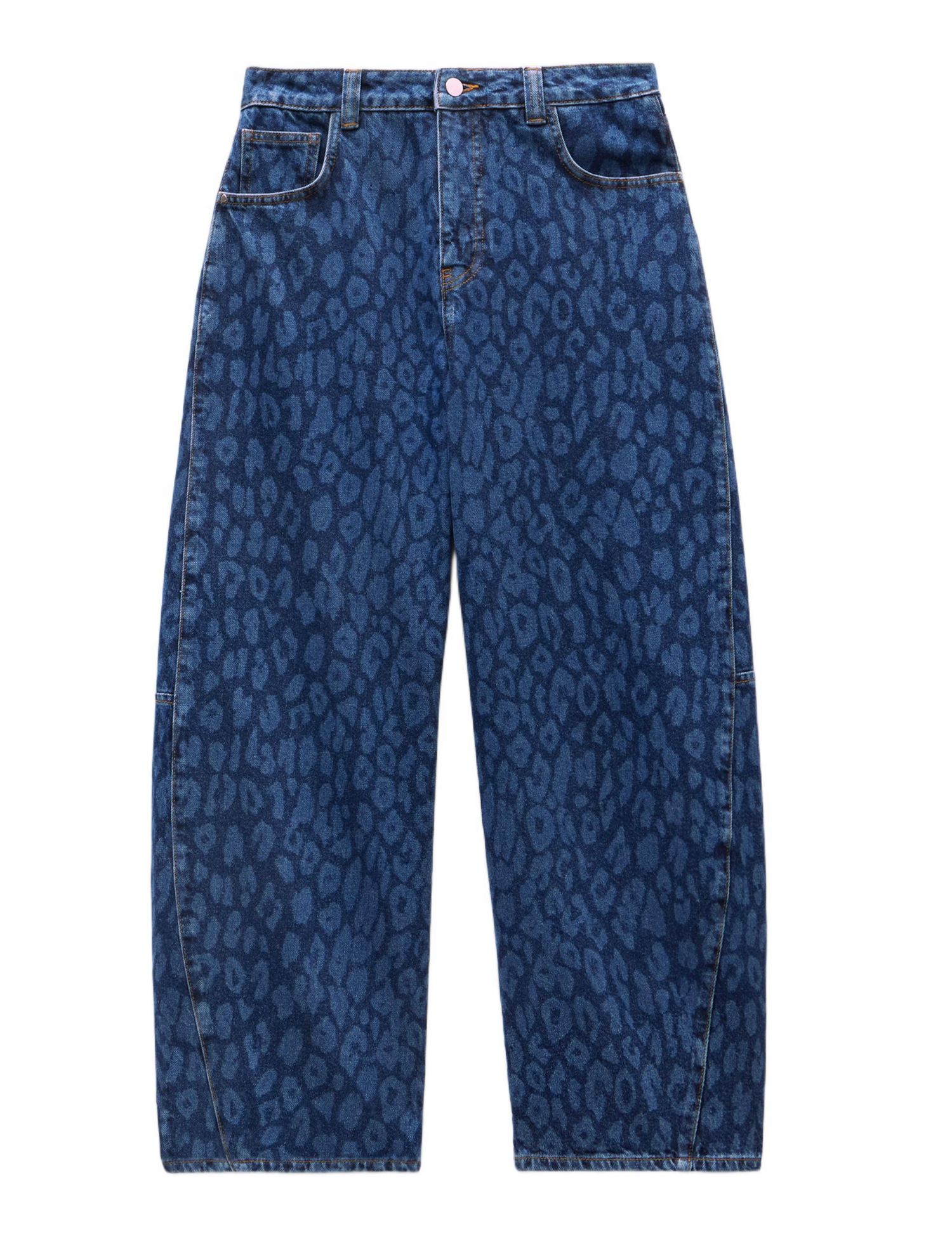 Women's Cropped Bree Horseshoe Barrel Leg Jeans
