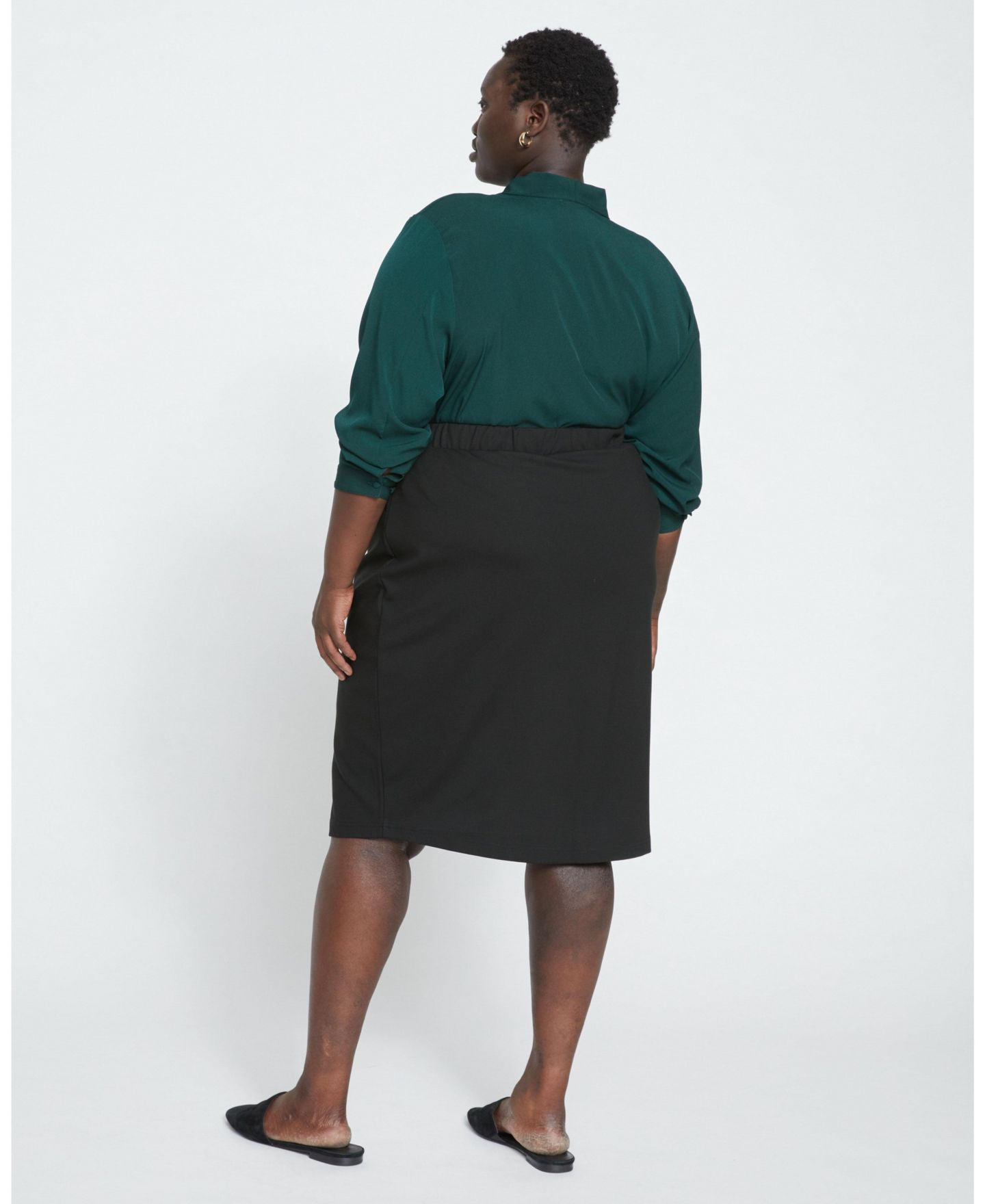 Женская юбка Universal Standard Plus Size Danube Ponte, цвет: Чёрный — фото 3