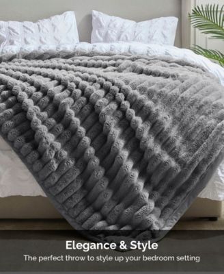 Ultra Plush Raschel Mink Blanket, Twin/Full