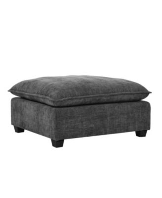 Cloud 4-Seat Chenille Sofa Sleeper with Ottomans & Pillows (Grey)