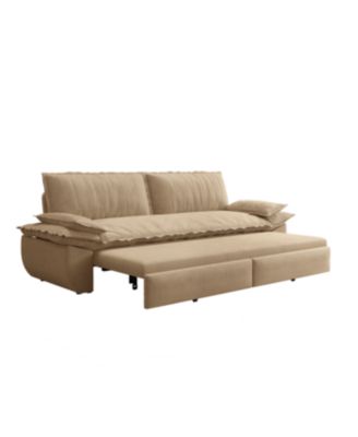 Streamdale Queen Pull Out Sofa Bed, 3-in-1 Convertible Sleeper, Corduroy Loveseat Bed, Camel