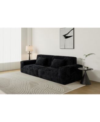 Streamdale 106.3" Large Striped Fabric Compression Sofa - Modern, Comfortable Living Room Furniture