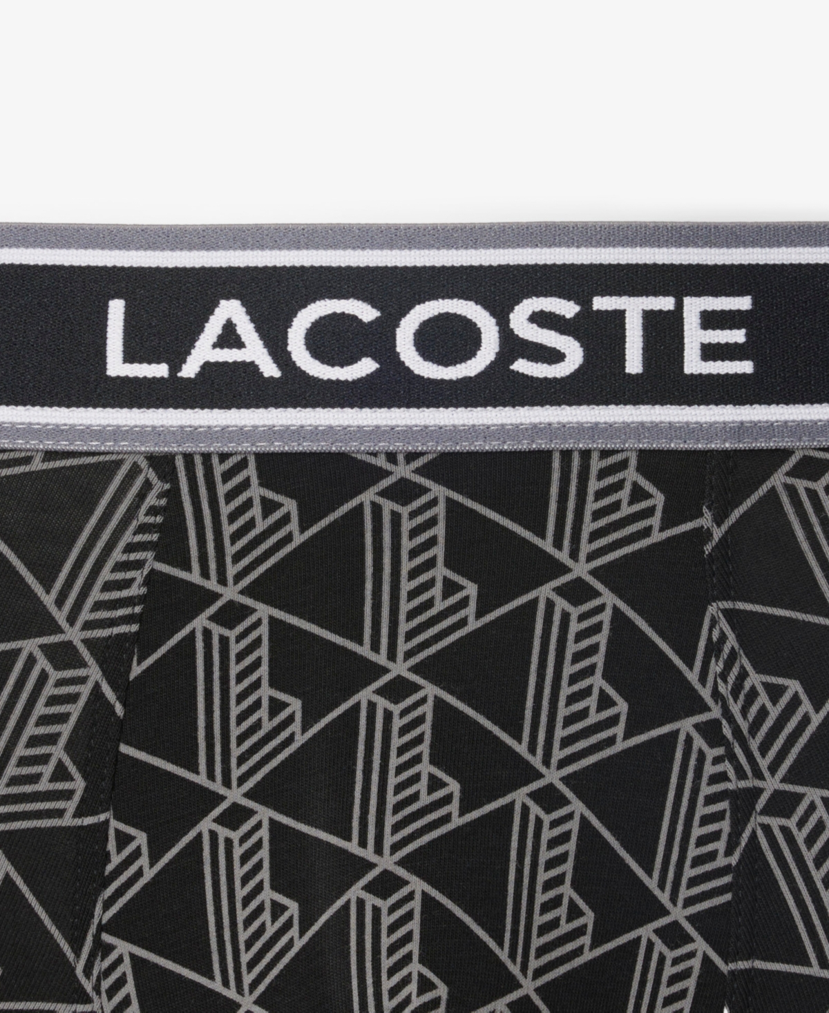 Lacoste Men's 3-Pack Regular-Fit Monogram 5" Boxer Briefs