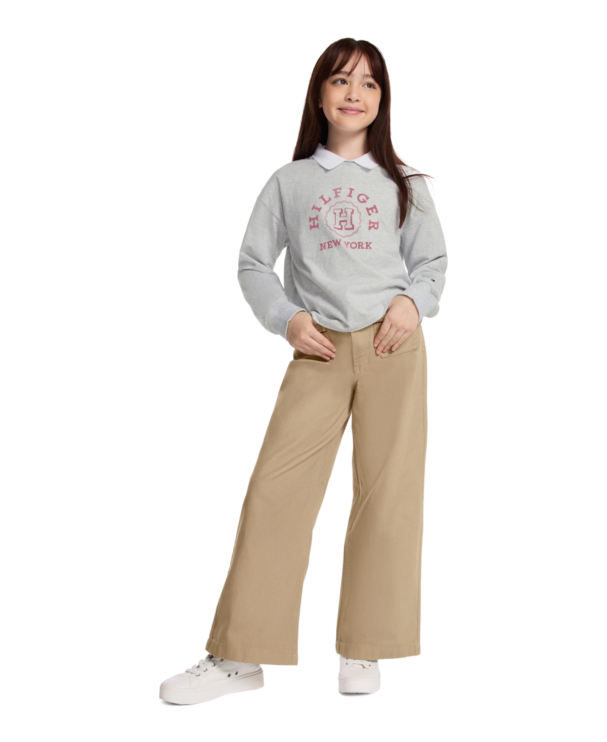 Tommy Hilfiger Girls 7-16 Collared Sweatshirt