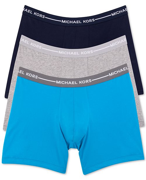 Michael Kors Men's Ultimate Cotton Stretch Boxer Briefs, 3Pack