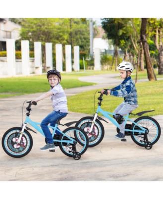 Kids Bike with Dual Brakes Adjustable Seat and Training Wheels for Ages 3 to 8