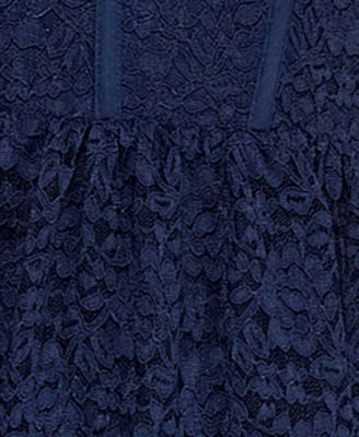 Juniors' Layered Sweetheart Neck Midi Dress