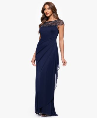 Petite Short-Sleeve Boat Neck Dress