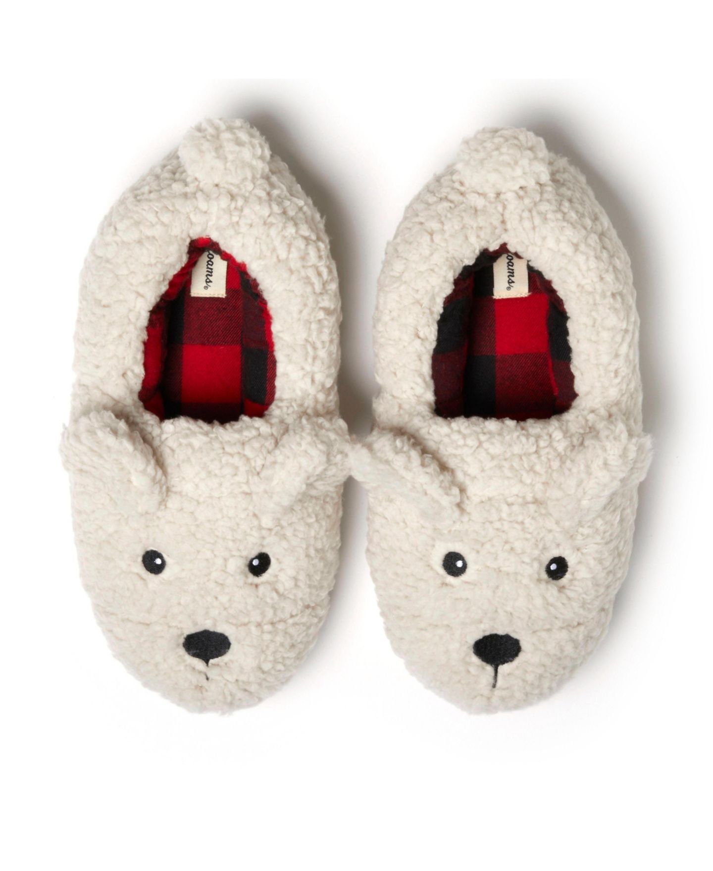 Тапочки Dearfoams Unisex Adult Animal Closed Back House Slipper - Santa, цвет: Creme Brulee — фото 2