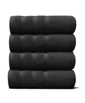 Luxury Soft &amp; Absorbent 100% Ring Spun Cotton Hand Towels for Bathroom, Shower, Spa - 4 Piece Hand Towel Set