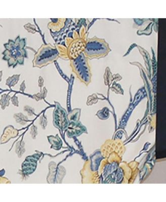 Gianna Suspender Valance  Natural. 3" Rod Pocket, contrast ribbon Tie. 50"W x 17"L