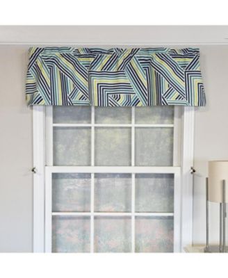 100% Cotton High Quality Bypass Tailored Window Valance with 1.5" Rod Pocket 50" W X 12" L Multi