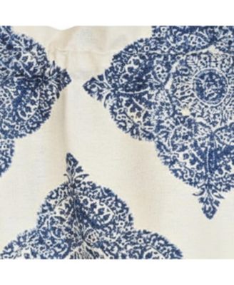 100% Cotton High Quality Lazaro Tailored Window Valance with 1.5" Rod Pocket 50" W X 12" L Blue