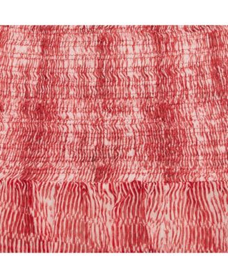 Women's Red Smocked Zelia Mini Skirt