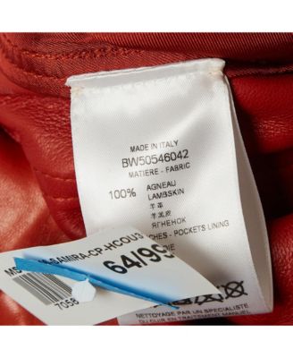 Women's Brown Patchwork Leather Pants