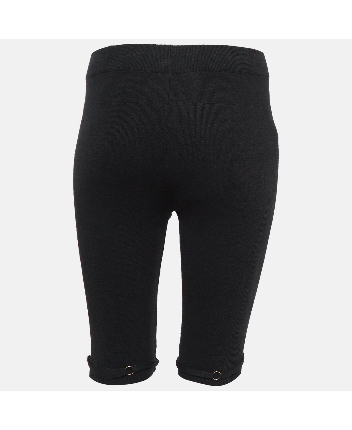 Pre-Owned Jacquemus Women's Black Rib Knit Sierra Biker Shorts