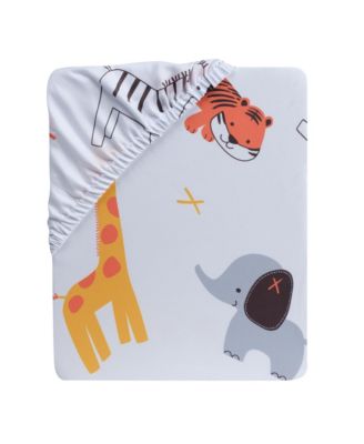 Baby Lollipop Jungle Microfiber Fitted Crib/Toddler Sheet