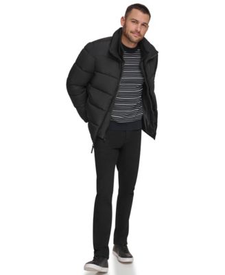 Men's Puffer With Set In Bib Detail, Created for Macy's