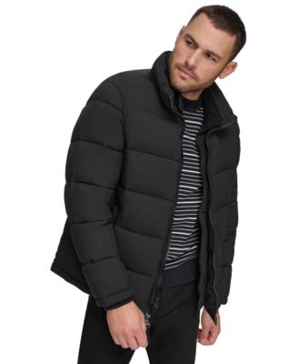 Men's Puffer With Set In Bib Detail, Created for Macy's