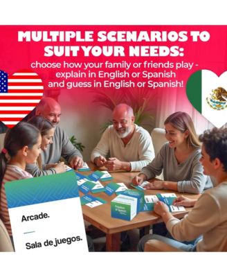 Juegos de Mesa en Espanol para la Familia – 500 Bilingual Spanish & English Card –Great for Game Nights