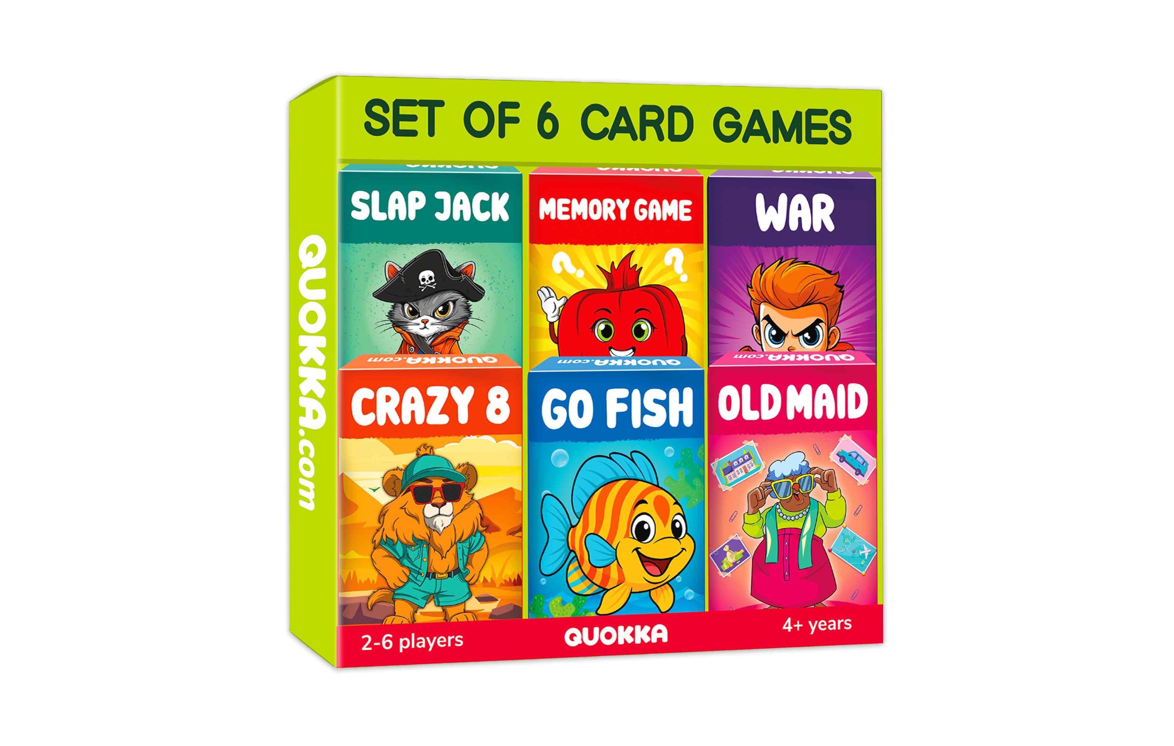 Quokka Crazy 8 Card Games for Kids Fun Family Game with Cute Animals, Playdates, Time