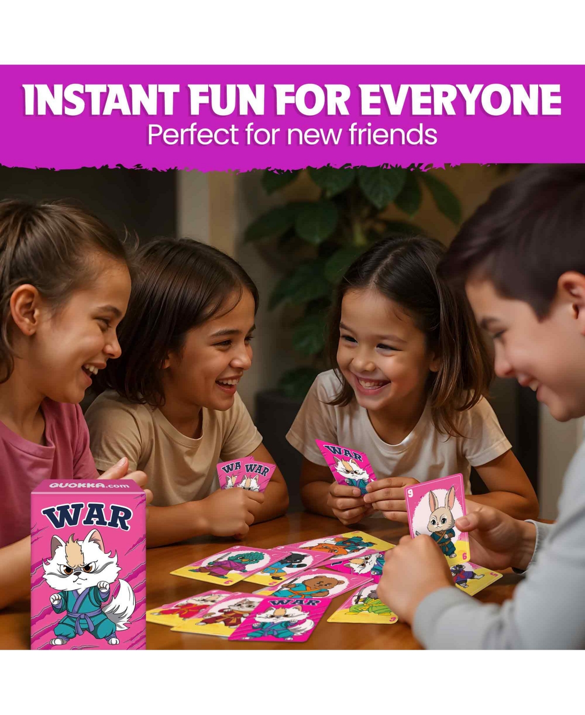 Quokka Crazy 8 Card Games for Kids Fun Family Game with Cute Animals, Playdates, Time