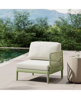 Modern Outdoor Polypropylene Resin Right Arm Facing Deep Seating Sectional Chair